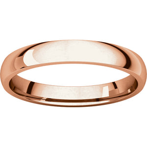 Moores Light Comfort Fit 3mm Wide Wedding Ring