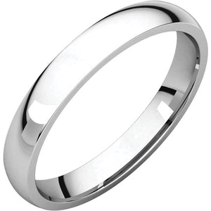 Moores Light Comfort Fit 3mm Wide Wedding Ring