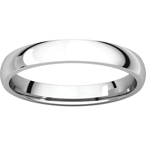 Moores Light Comfort Fit 3mm Wide Wedding Ring