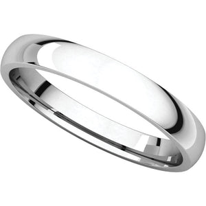 Moores Light Comfort Fit 3mm Wide Wedding Ring