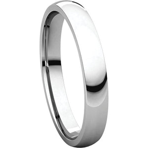 Moores Light Comfort Fit 3mm Wide Wedding Ring