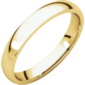 Moores Light Comfort Fit 3mm Wide Wedding Ring