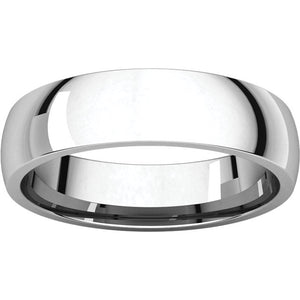 Moores Light Comfort Fit 5mm Wide Wedding Ring