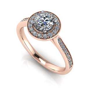 Bespoke Halo Style Diamond Engagement Ring by Moores