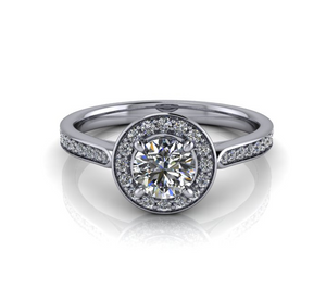 Bespoke Halo Style Diamond Engagement Ring by Moores